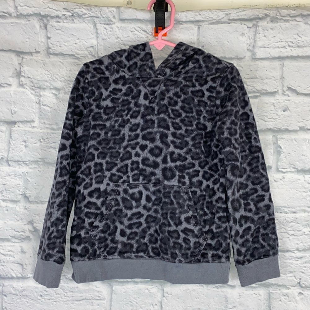 Splendid cheetah print girls hoodie w/front pocket sz 6X